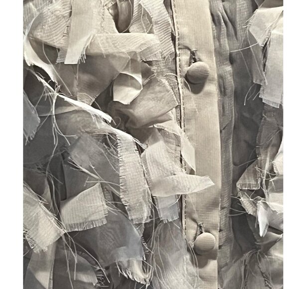 Dress U By Sharon Ruffled Button Top Shirt New Color: Sand Size: XL - Picture 3 of 11